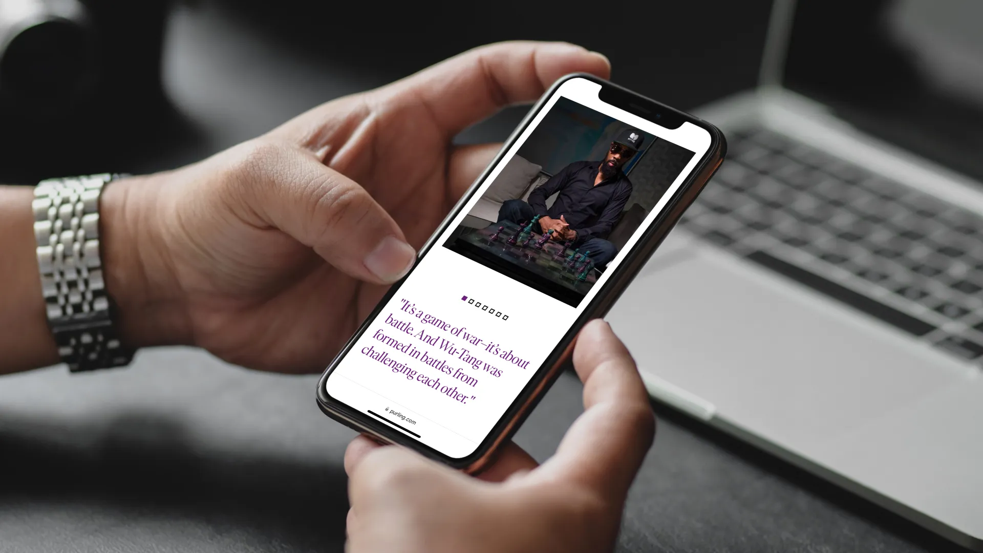 Purling website mobile